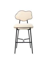 Tabouret de bar Arty texturé - Blanc écru