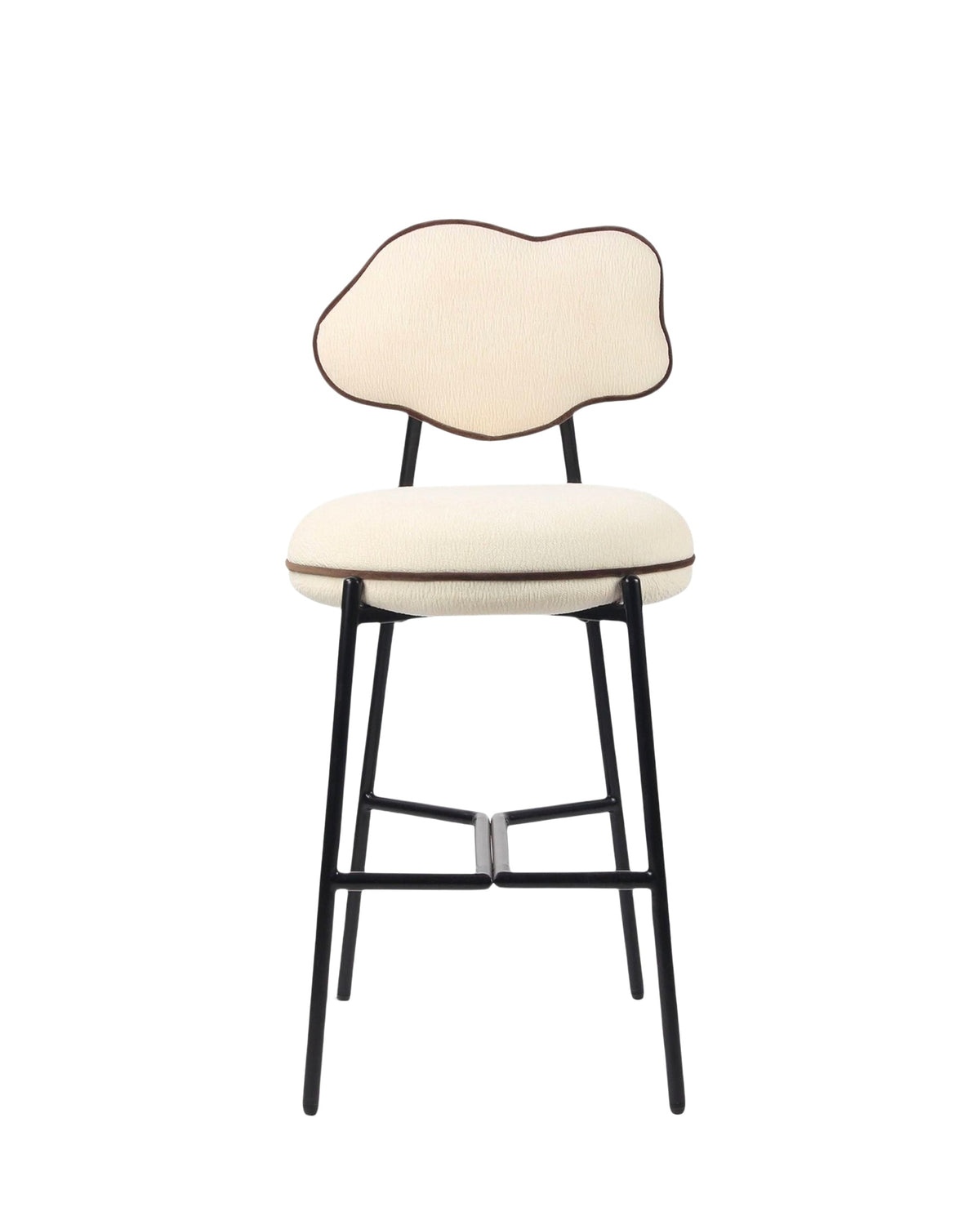 Tabouret de bar Arty texturé - Blanc écru
