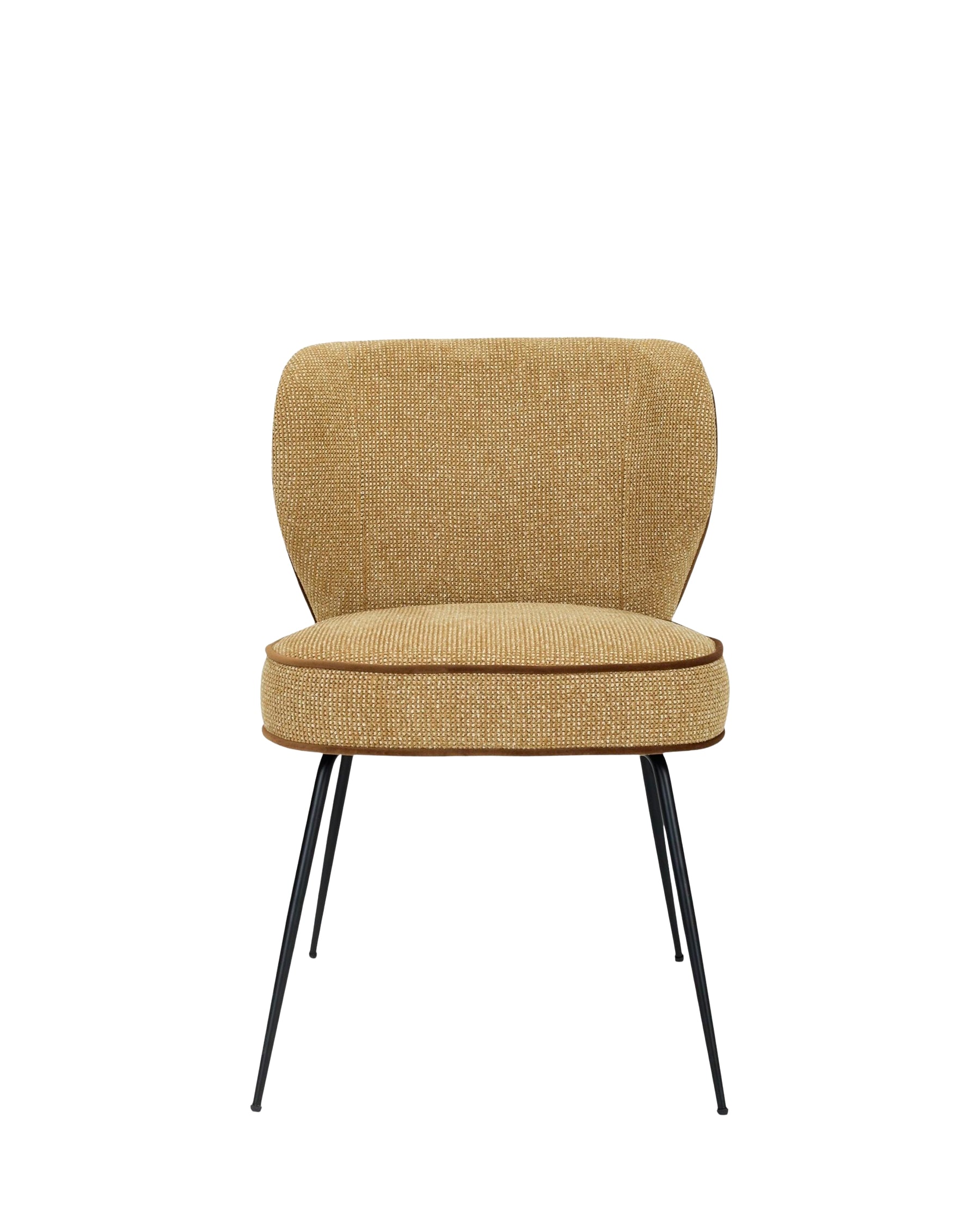 Chaise Wayne en tweed - Tweed marron