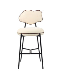 Tabouret de bar Arty texturé - Blanc écru