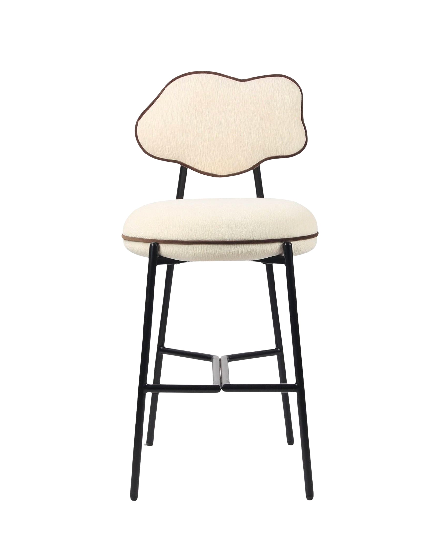 Tabouret de bar Arty texturé - Blanc écru