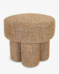 Pouf ou tabouret Corinthe - Tweed Marron