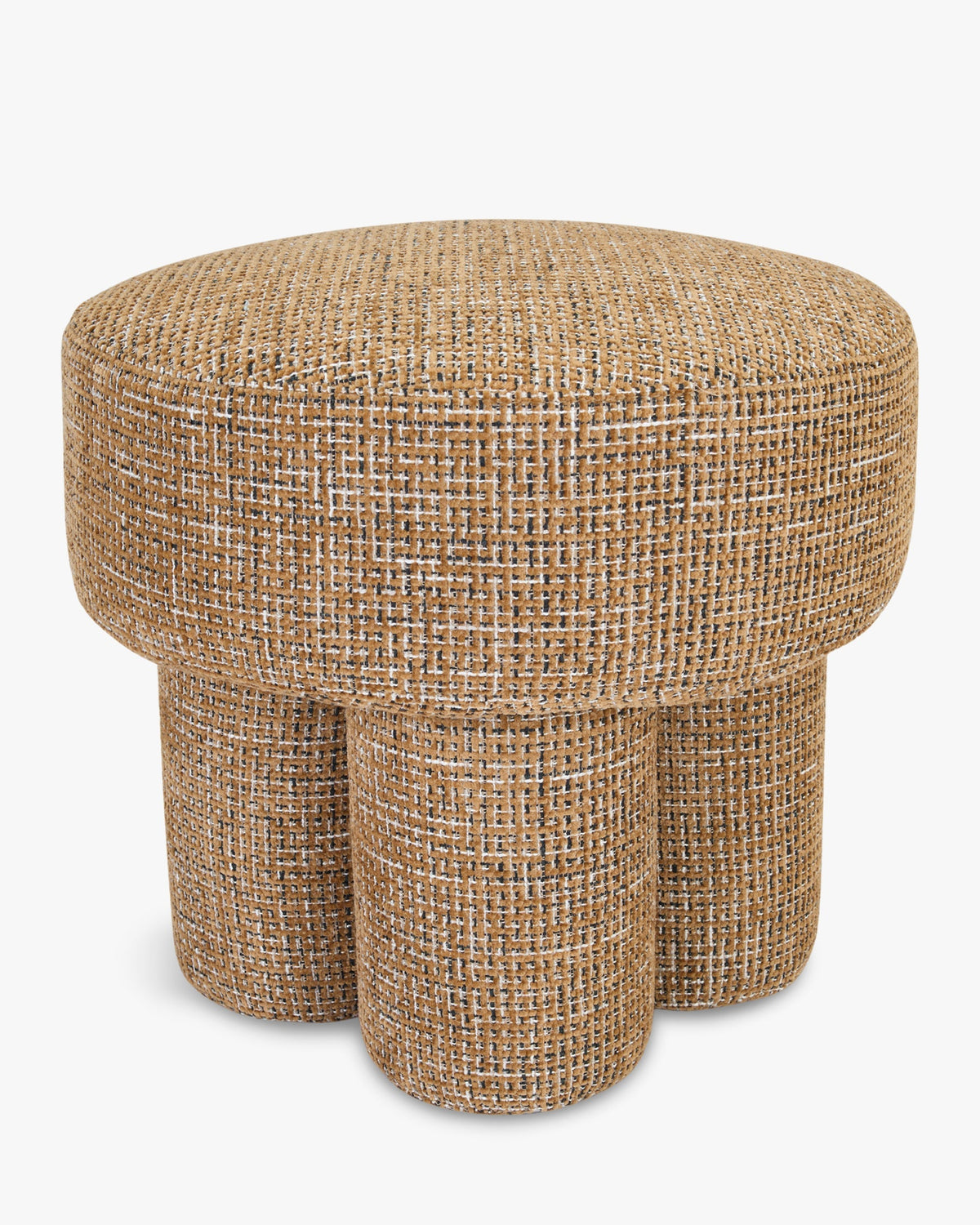 Pouf ou tabouret Corinthe - Tweed Marron