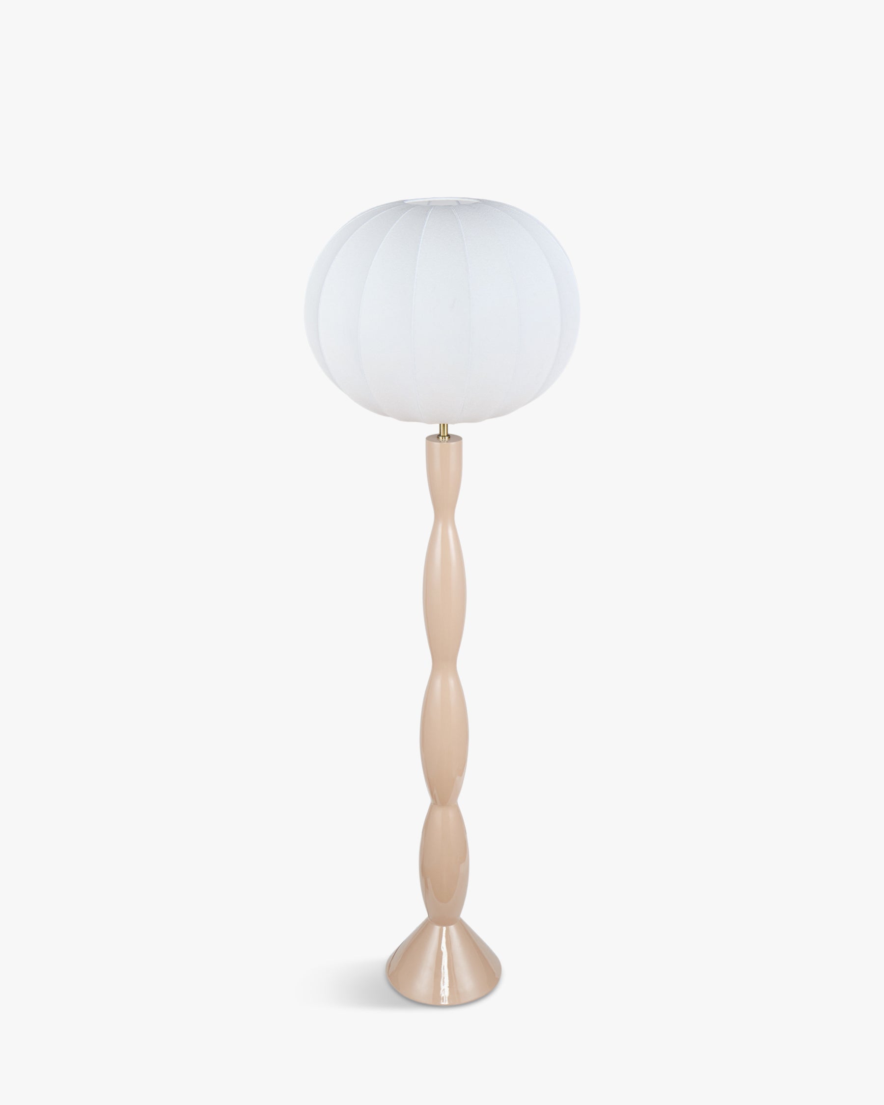Lampadaire Honiri en fibre de verre - Blanc satiné