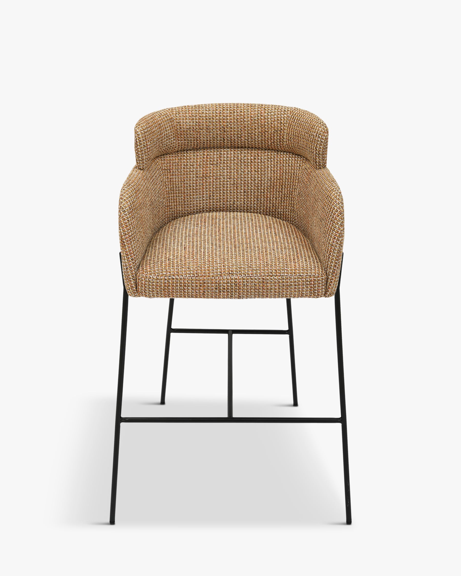 Tabouret de bar Baron - Tweed jaune Miami