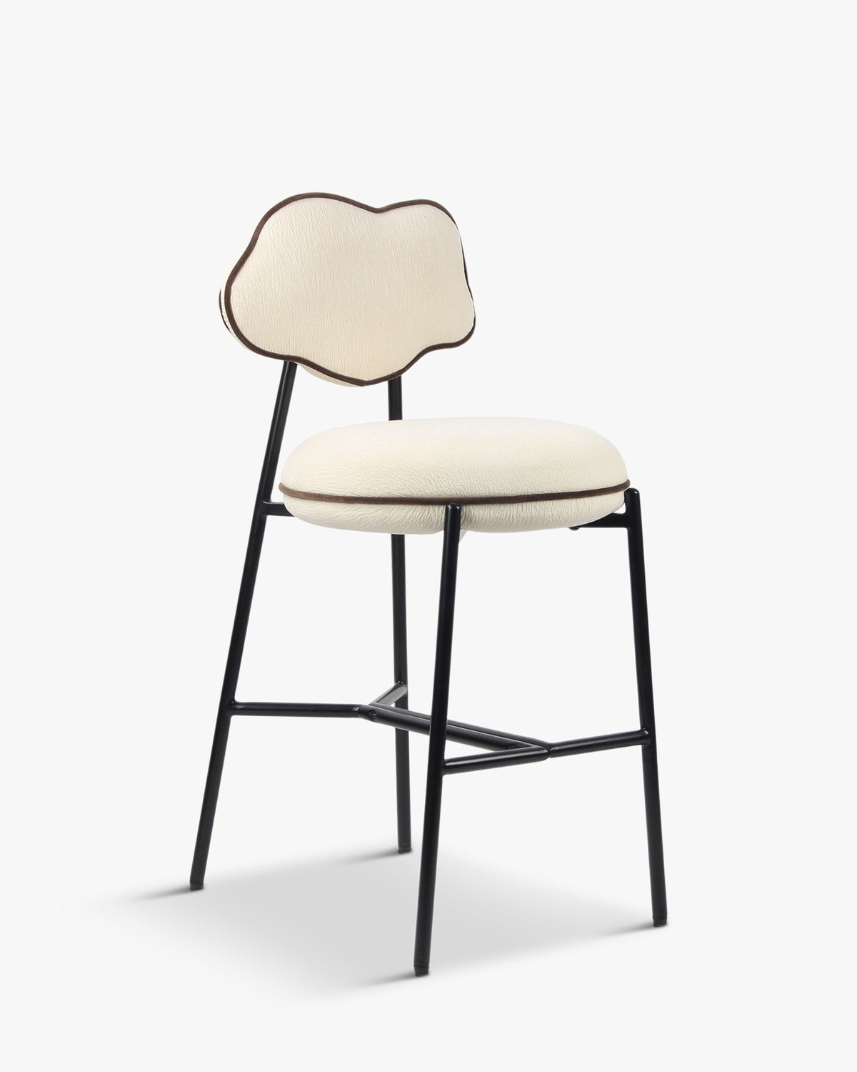 Tabouret de bar Arty texturé - Blanc écru