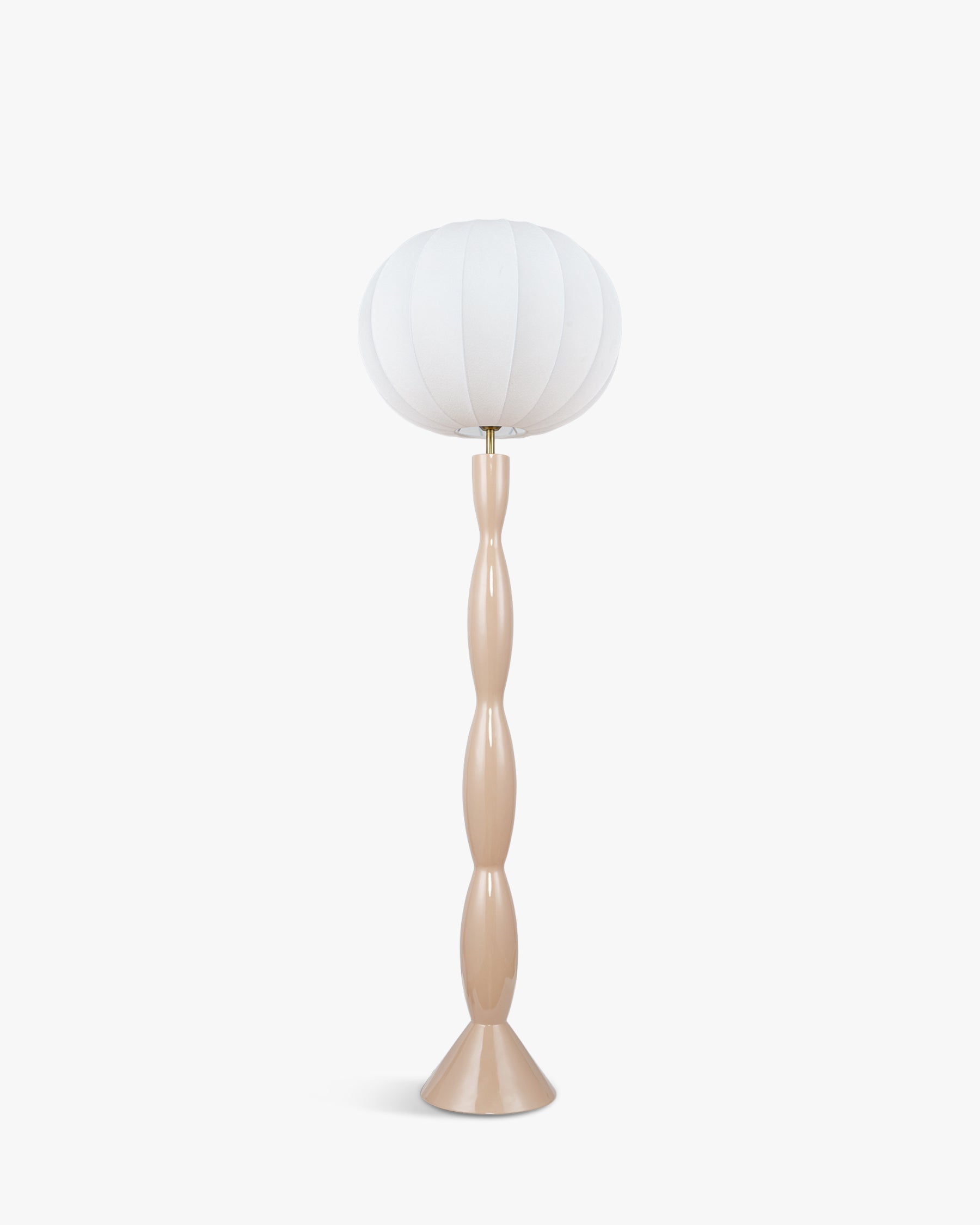 Lampadaire Honiri en fibre de verre - Blanc satiné