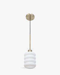 Suspension Houston - Verre Blanc & Laiton