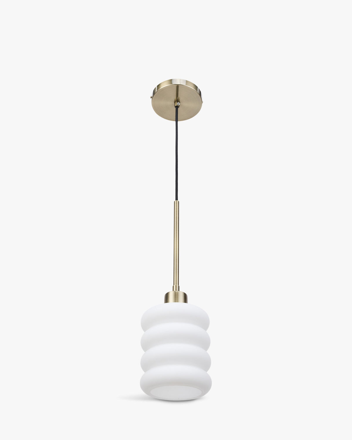 Suspension Houston - Verre Blanc & Laiton