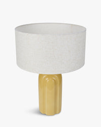 Lampe de table Leyanis en céramique - Jaune moutarde