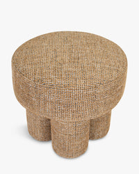 Pouf ou tabouret Corinthe - Tweed Marron