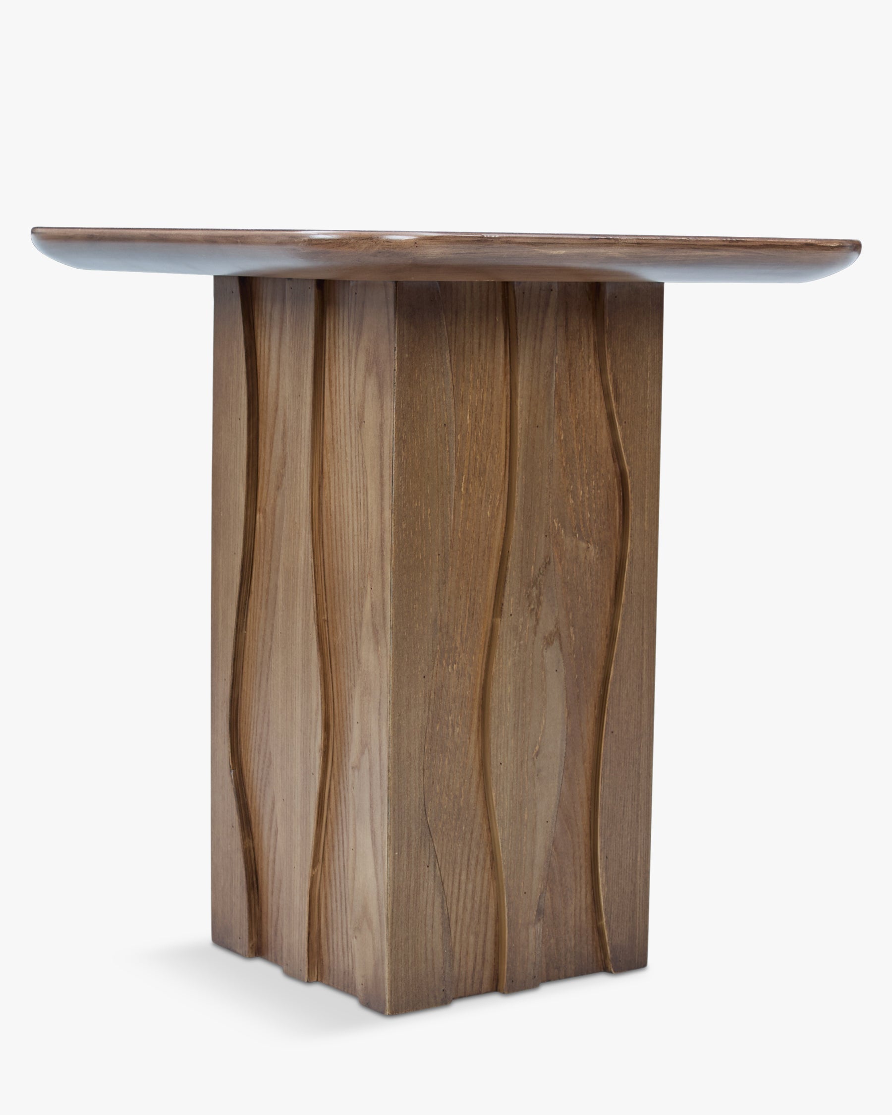 Table d'appoint Ondula en bois - Bois noyer