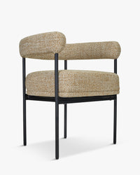 Chaise Arcade en tissu texturé - Jaune moucheté