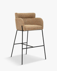 Tabouret de bar Baron - Tweed jaune Miami