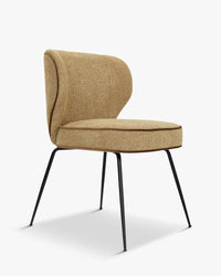 Chaise Wayne en tweed - Tweed marron