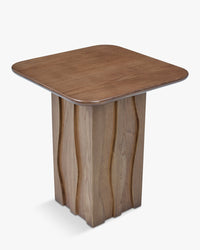 Table d'appoint Ondula en bois - Bois noyer