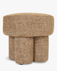 Pouf ou tabouret Corinthe - Tweed Marron