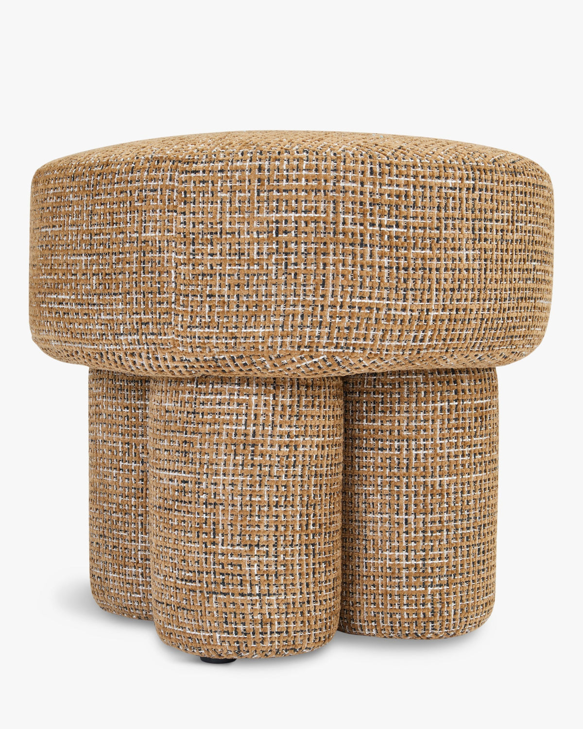 Pouf ou tabouret Corinthe - Tweed Marron