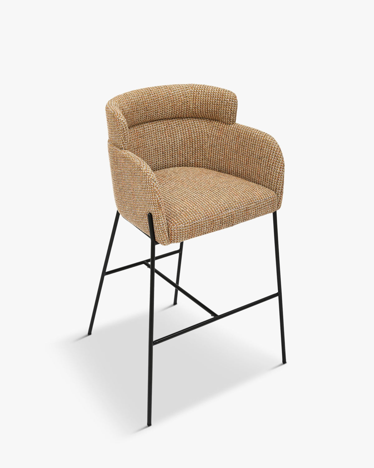 Tabouret de bar Baron - Tweed jaune Miami
