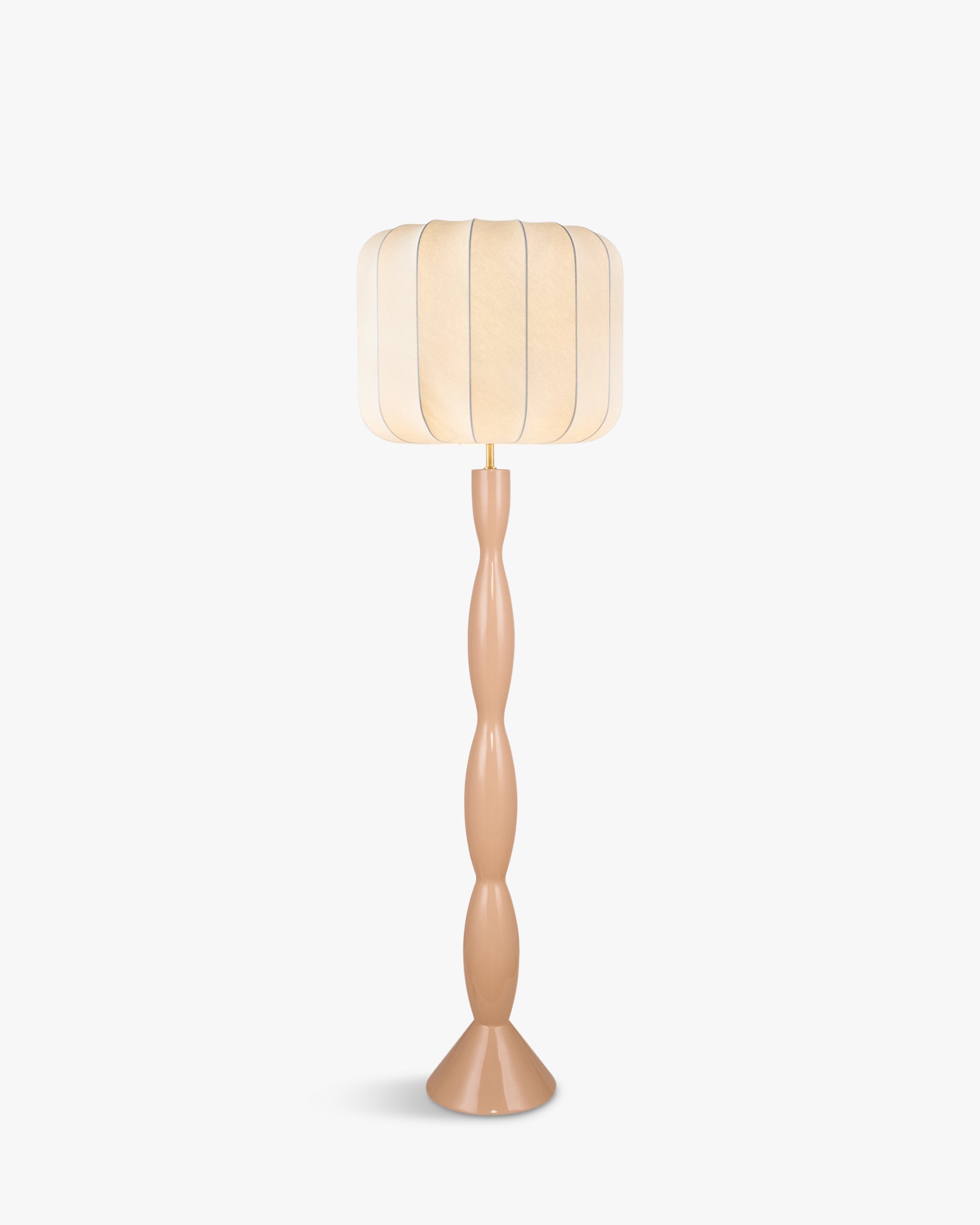 Hanaki floor lamp in fibreglass - Beige