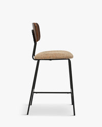 Tabouret de bar Eero - Tweed Jaune Miami