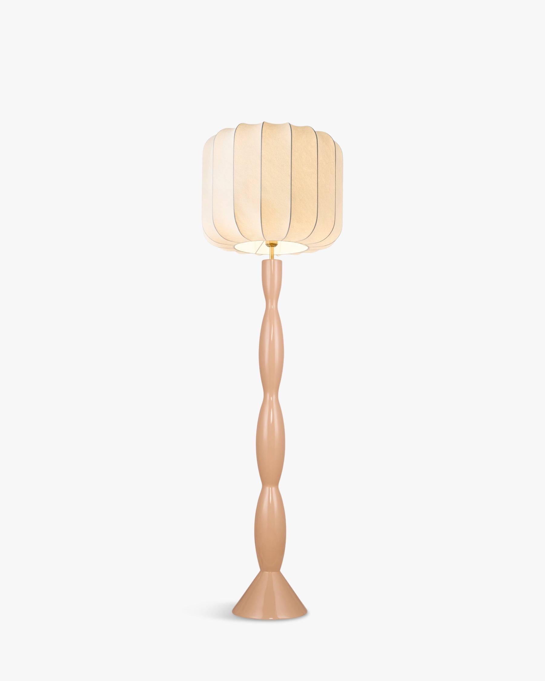 Hanaki floor lamp in fibreglass - Beige