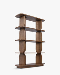 Étagère & bibliothèque Charly en bois - Bois noyer