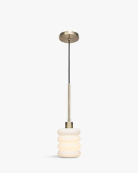 Suspension Houston - Verre Blanc & Laiton