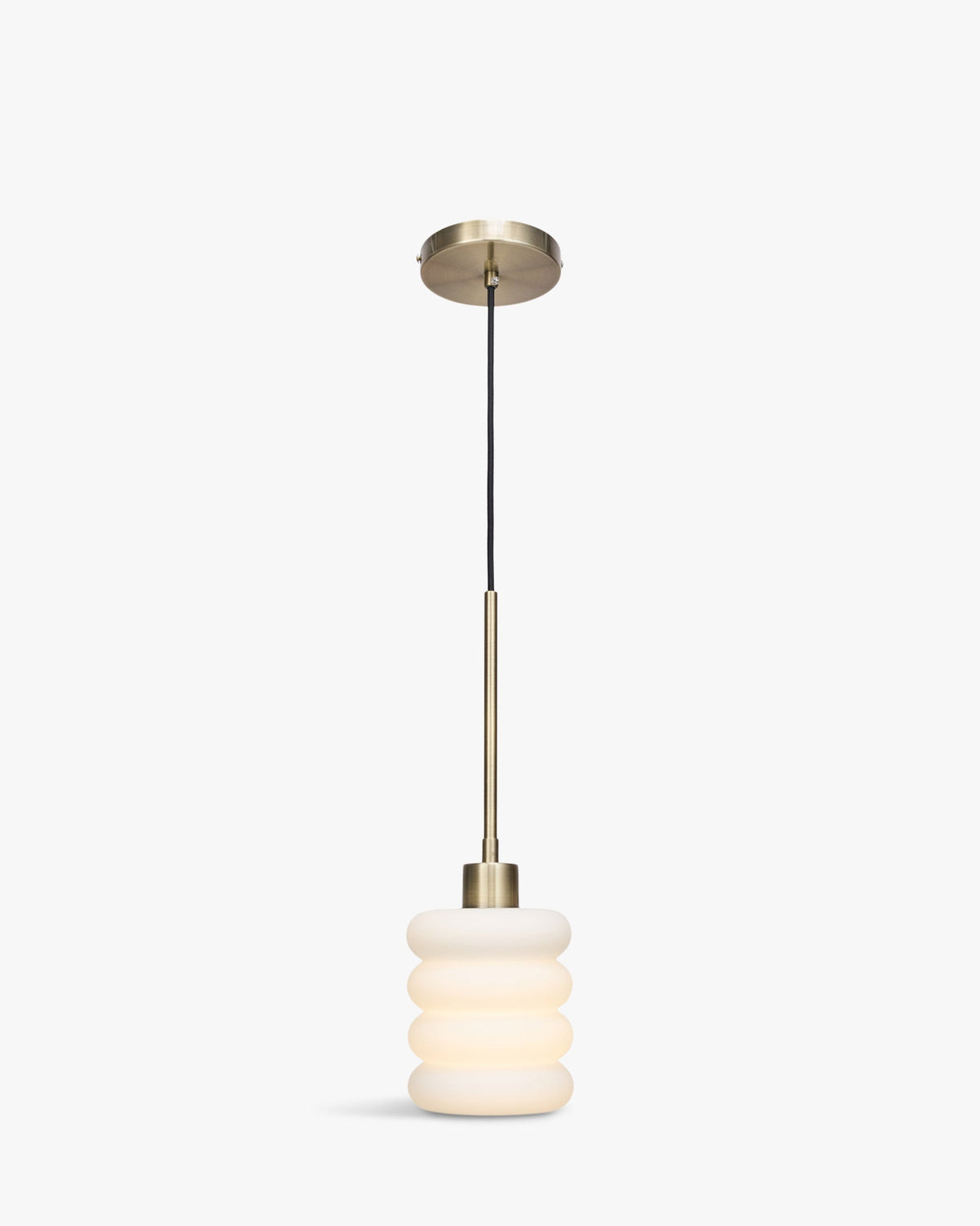 Suspension Houston - Verre Blanc & Laiton