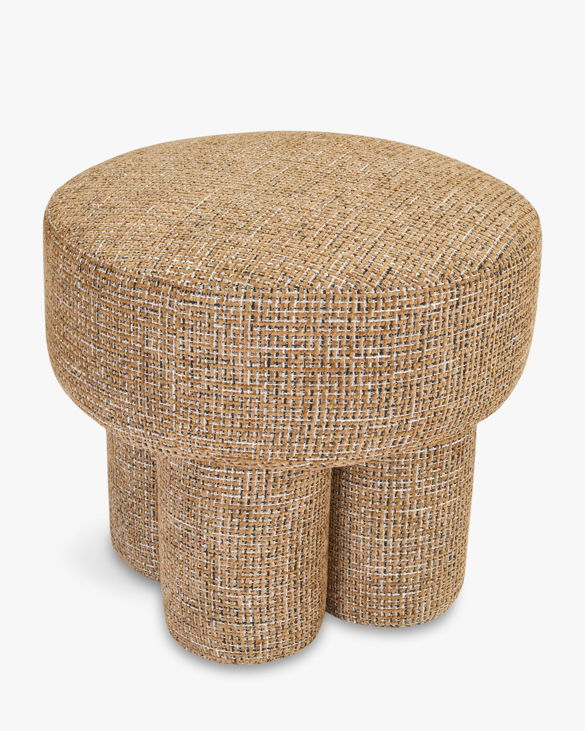 Pouf ou tabouret Corinthe - Tweed Marron