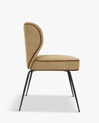 Chaise Wayne en tweed - Tweed marron
