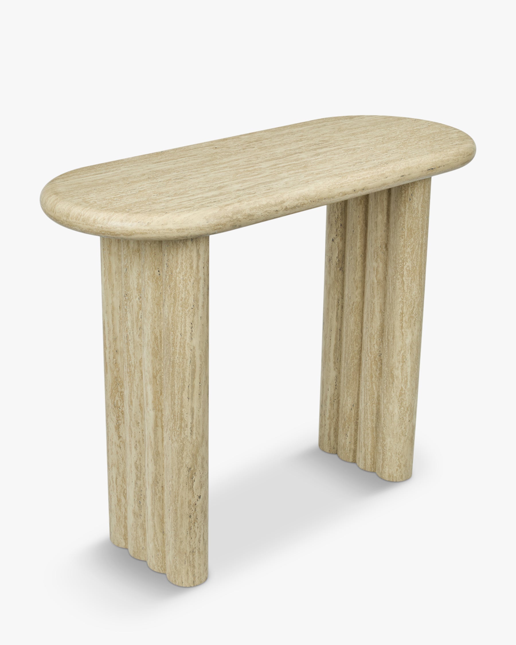 Console Aphaia en bois - Effet Travertin