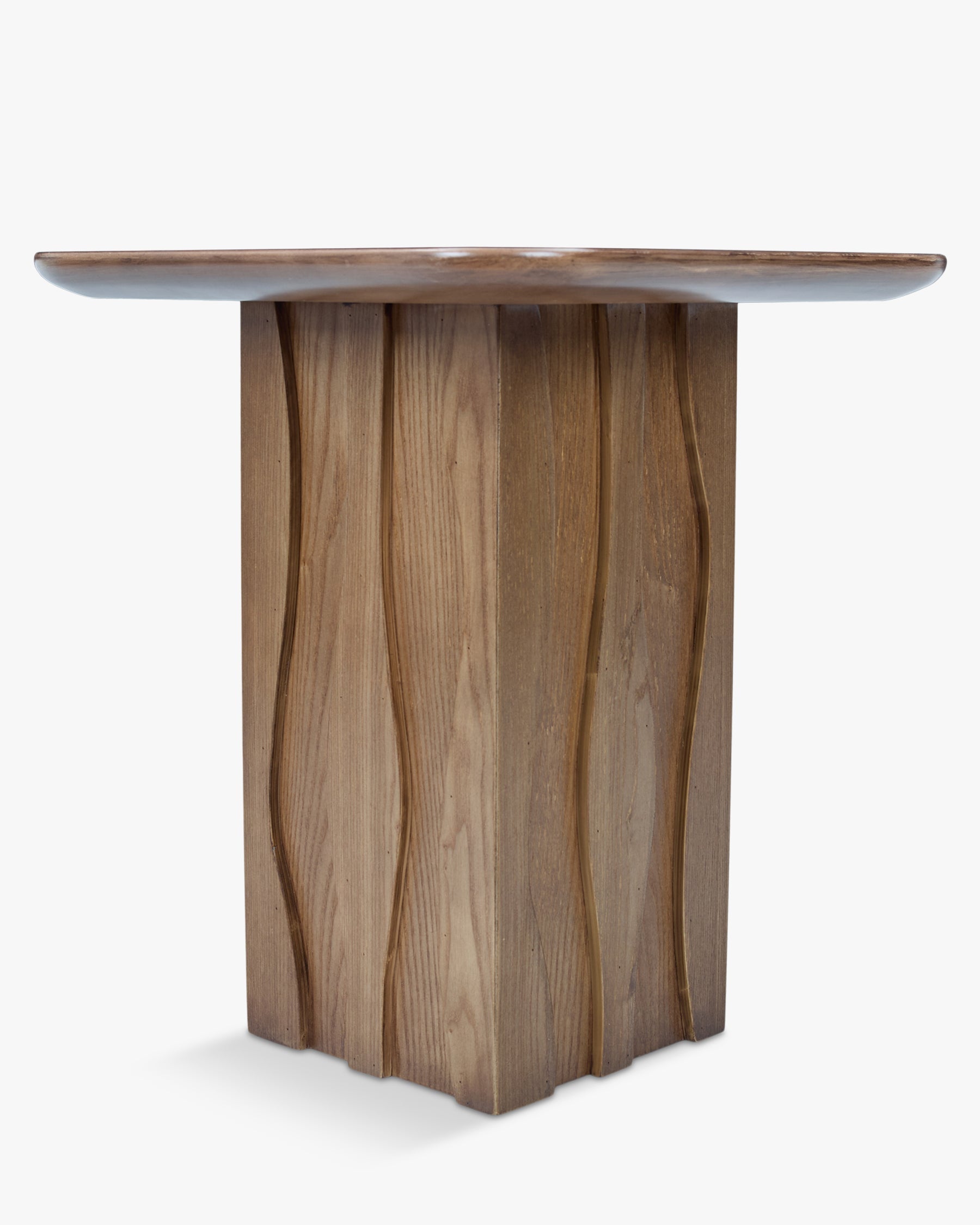 Table d'appoint Ondula en bois - Bois noyer