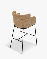 Tabouret de bar Baron - Tweed jaune Miami