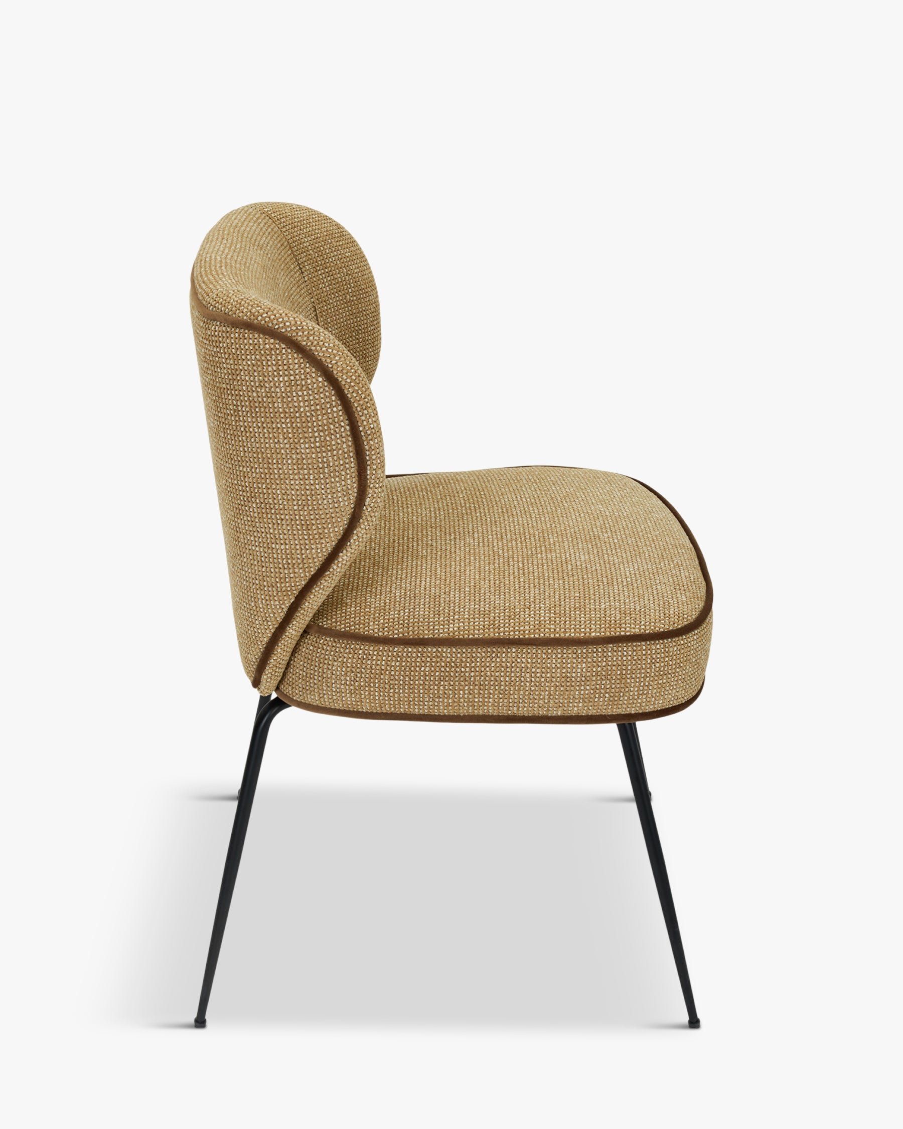 Chaise Wayne en tweed - Tweed marron
