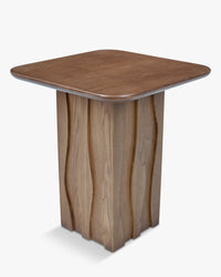 Table d'appoint Ondula en bois - Bois noyer