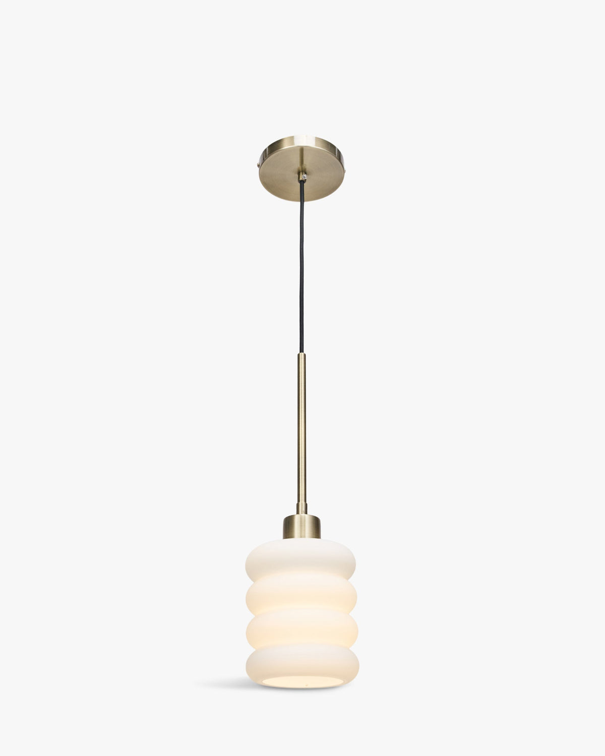 Suspension Houston - Verre Blanc & Laiton