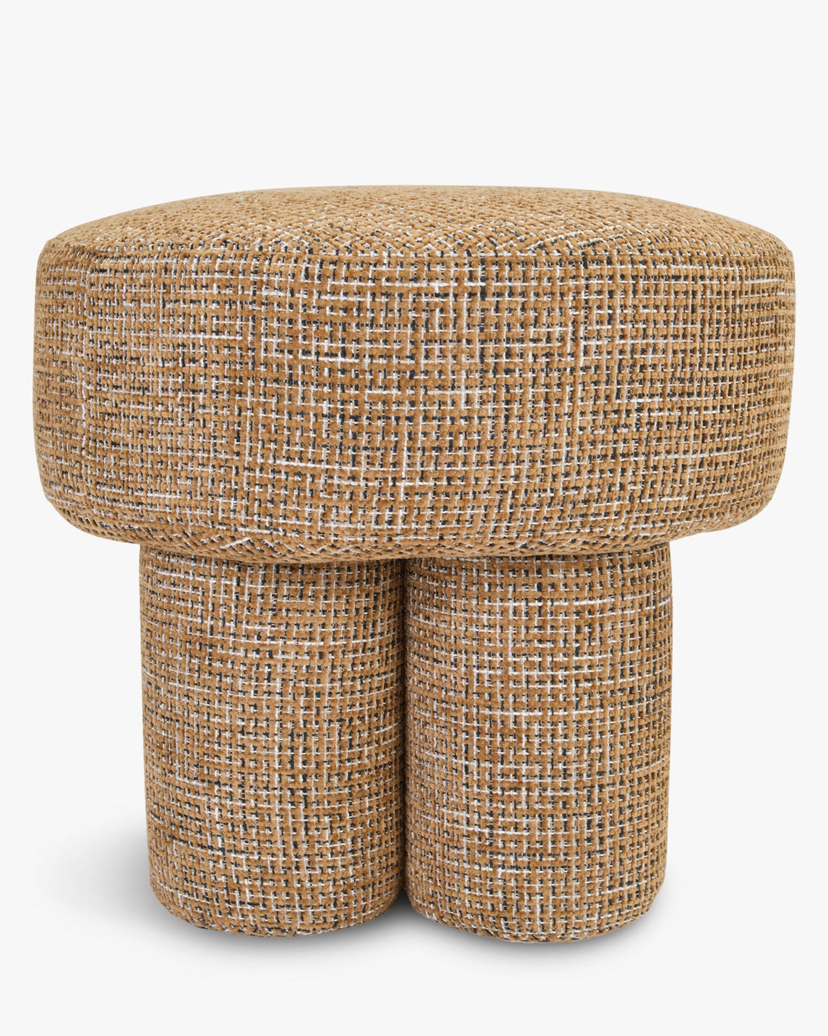 Pouf ou tabouret Corinthe - Tweed Marron