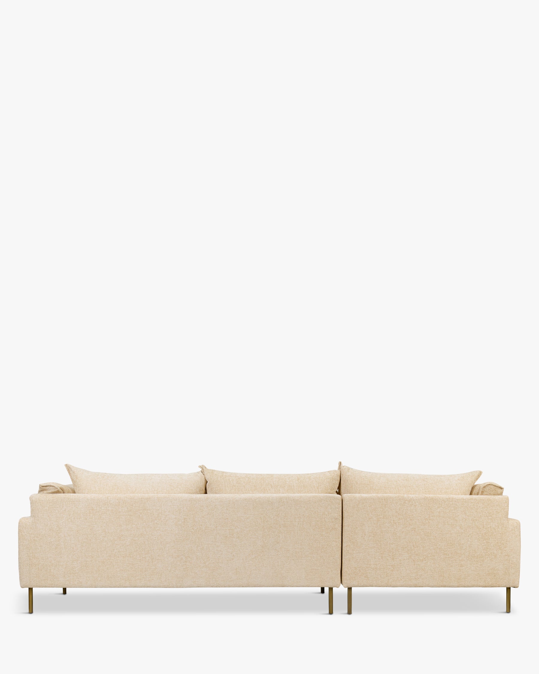 Canapé d'angle gauche Ethan - Tweed sable