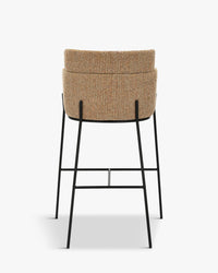 Tabouret de bar Baron - Tweed jaune Miami