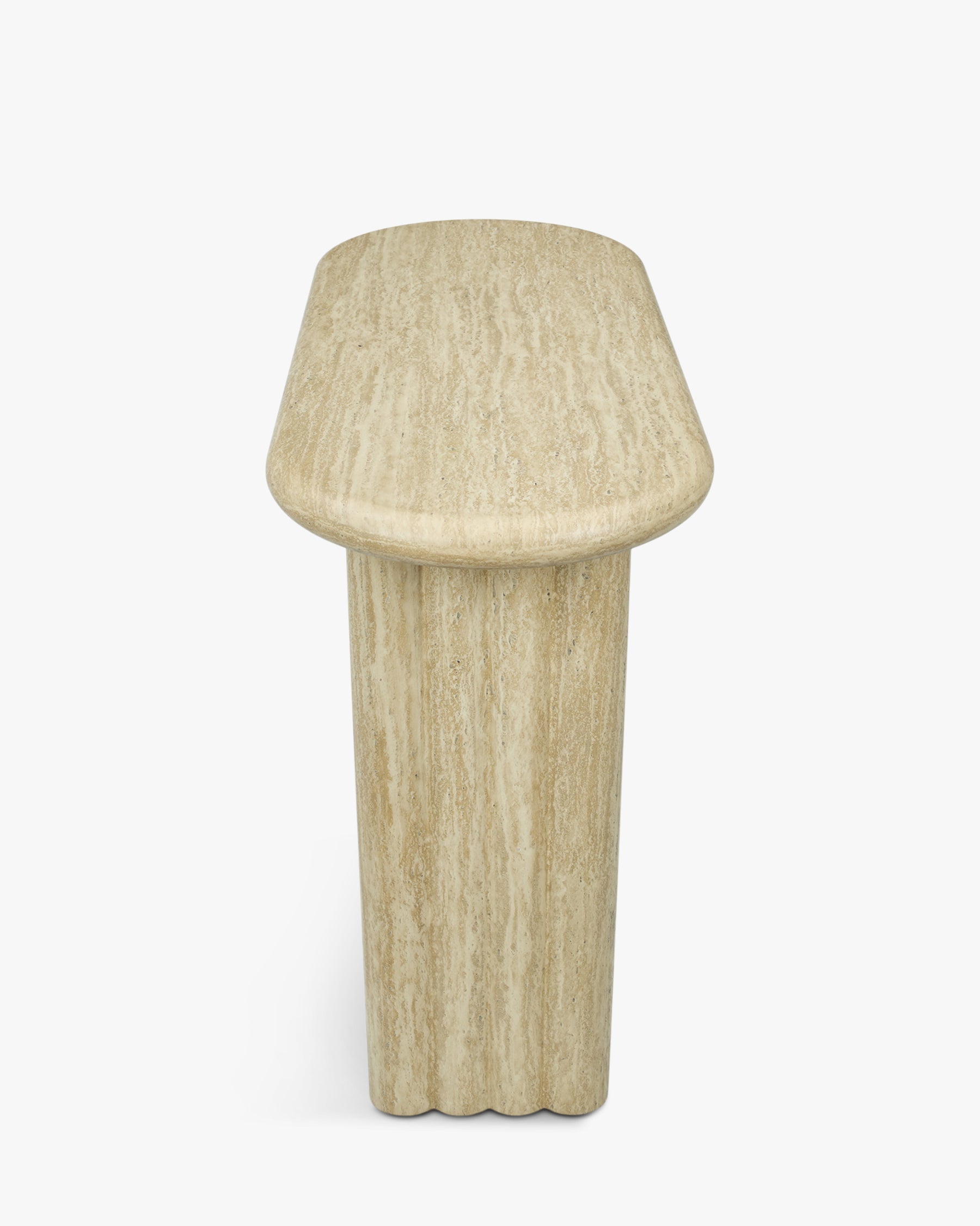 Console Aphaia en bois - Effet Travertin