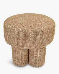 Pouf ou tabouret Corinthe - Tweed Marron