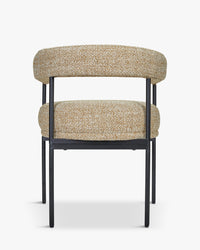 Chaise Arcade en tissu texturé - Jaune moucheté