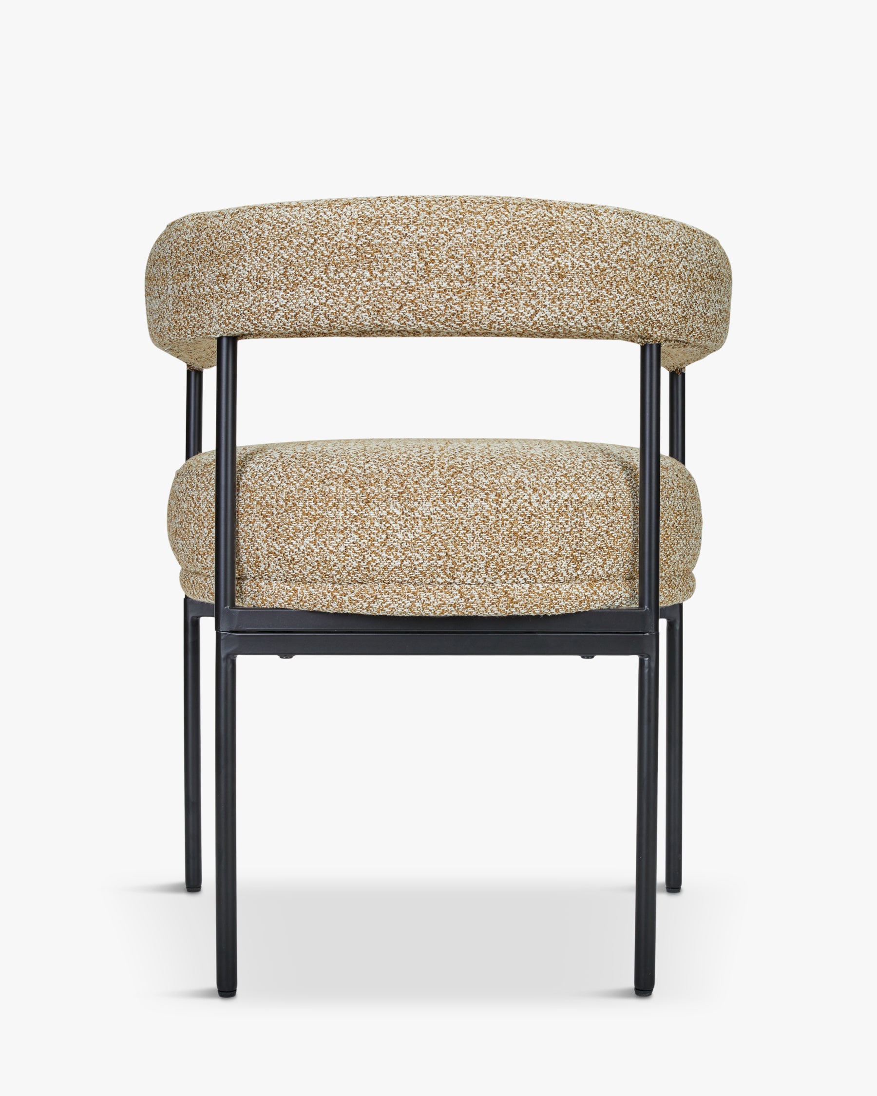 Chaise Arcade en tissu texturé - Jaune moucheté