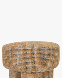 Pouf ou tabouret Corinthe - Tweed Marron