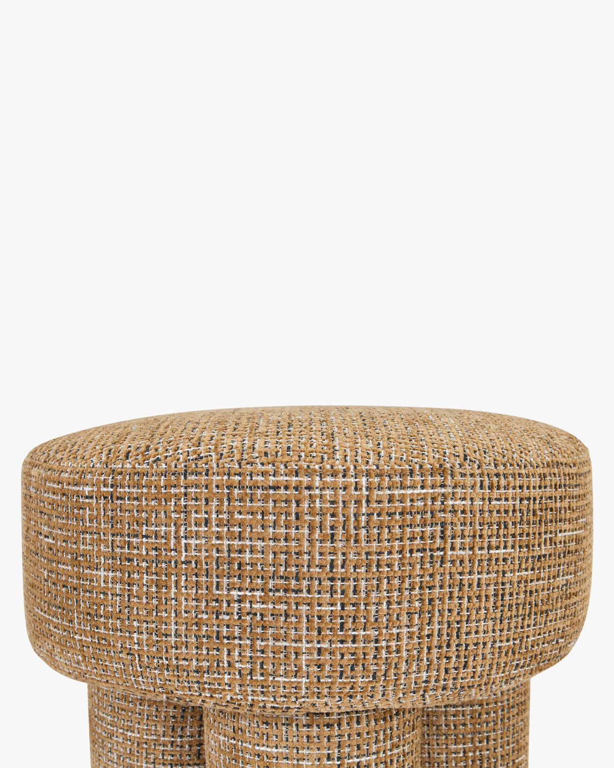 Pouf ou tabouret Corinthe - Tweed Marron