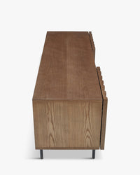 Meuble TV Ondula en bois - Bois noyer
