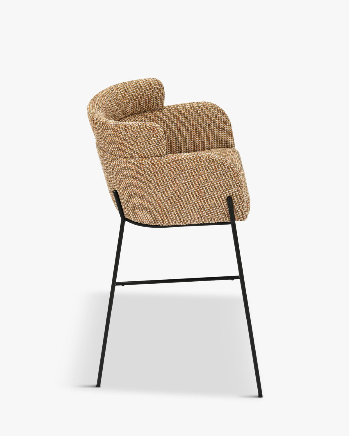 Tabouret de bar Baron - Tweed jaune Miami