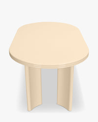 Table à manger extensible Mira en bois - Beige