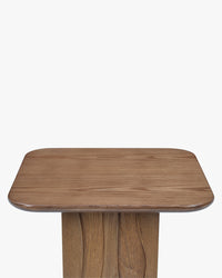 Table d'appoint Ondula en bois - Bois noyer